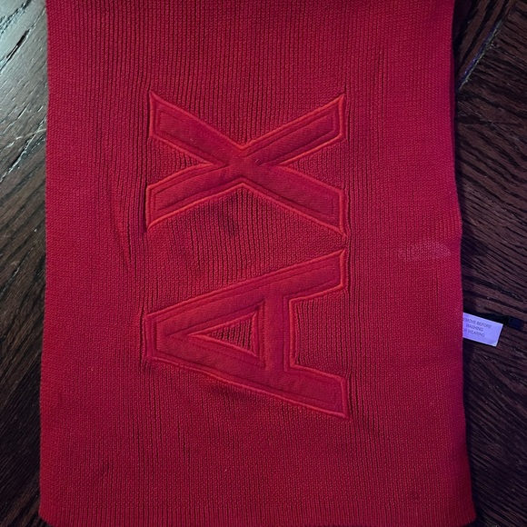 Armani Exchange Accessories - Red Embossed Logo Scarf